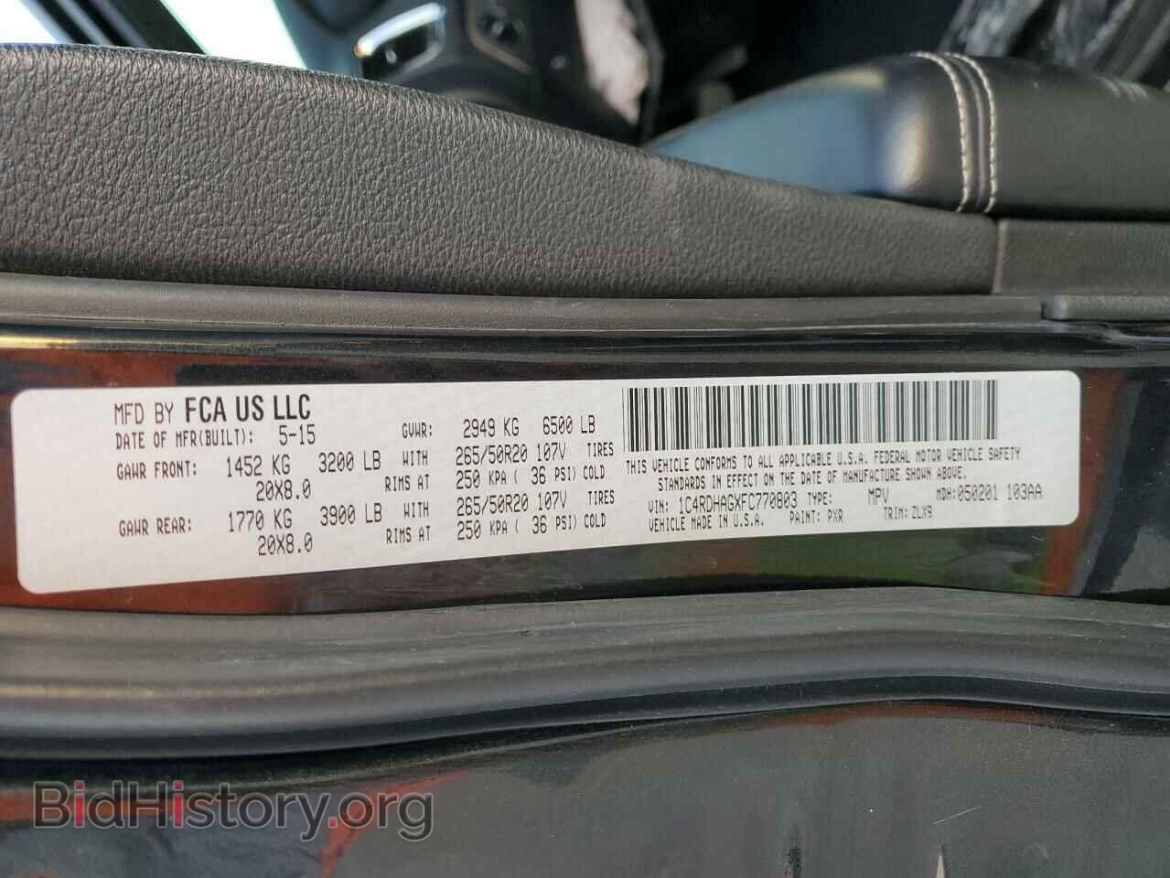 2015 DODGE DURANGO - VIN: 1C4RDHAGXFC770803 - Photo 13