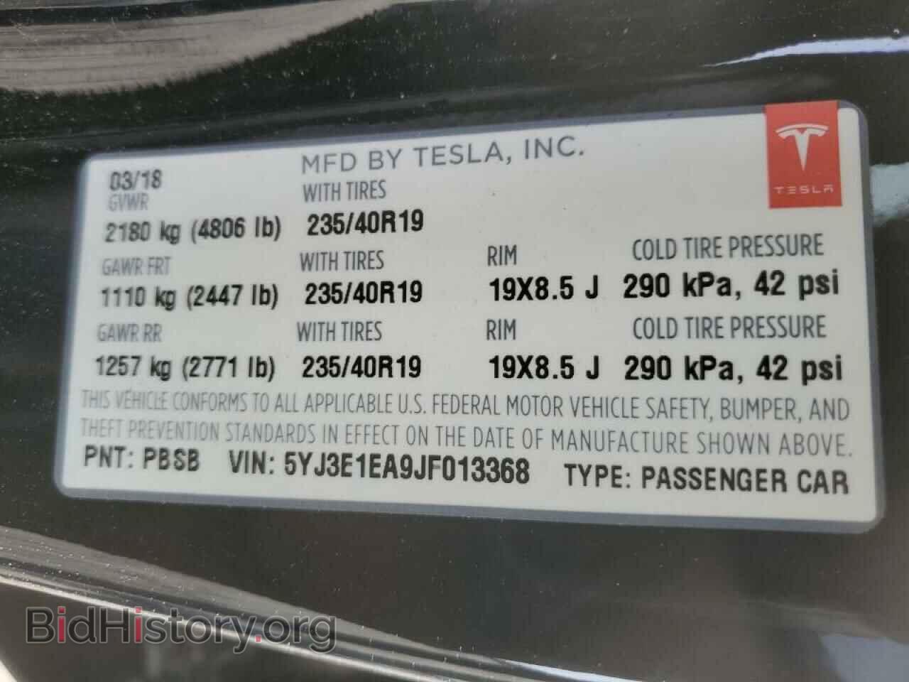 2018 TESLA MODEL 3 - VIN: 5YJ3E1EA9JF013368 - Photo 13