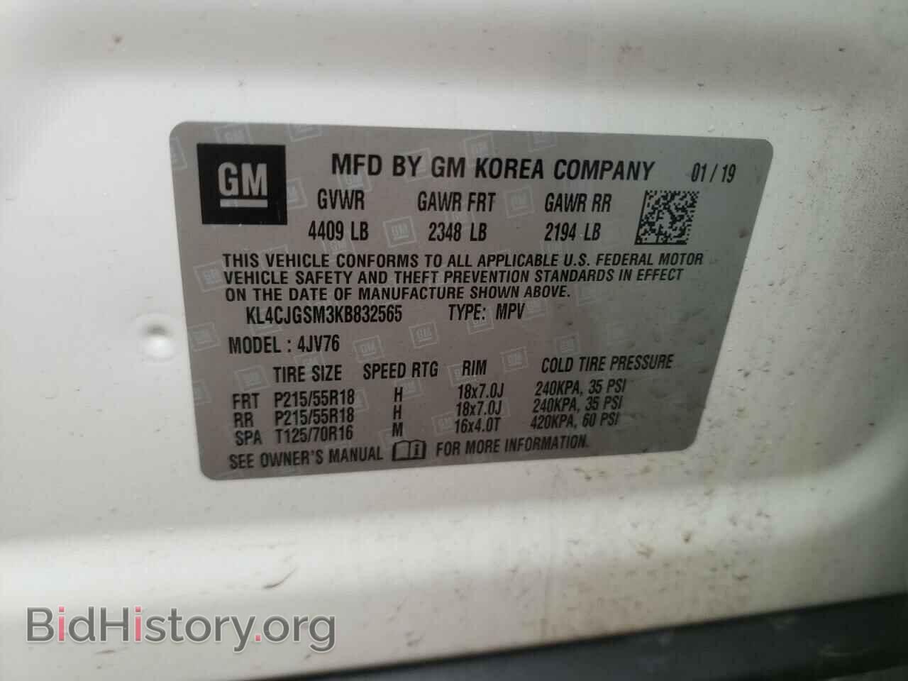 2019 BUICK ENCORE - VIN: KL4CJGSM3KB832565 - Photo 10