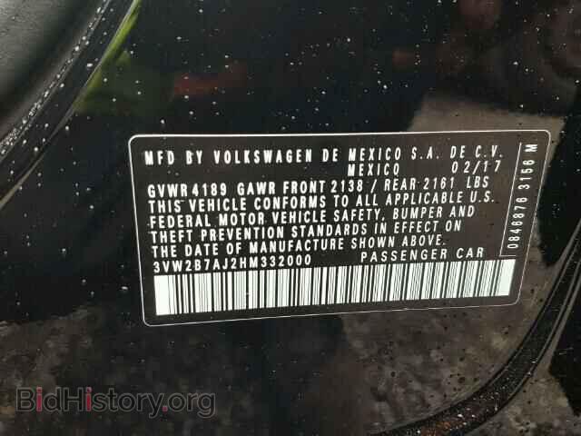 2017 VOLKSWAGEN JETTA - VIN: 3VW2B7AJ2HM332000 - Photo 10