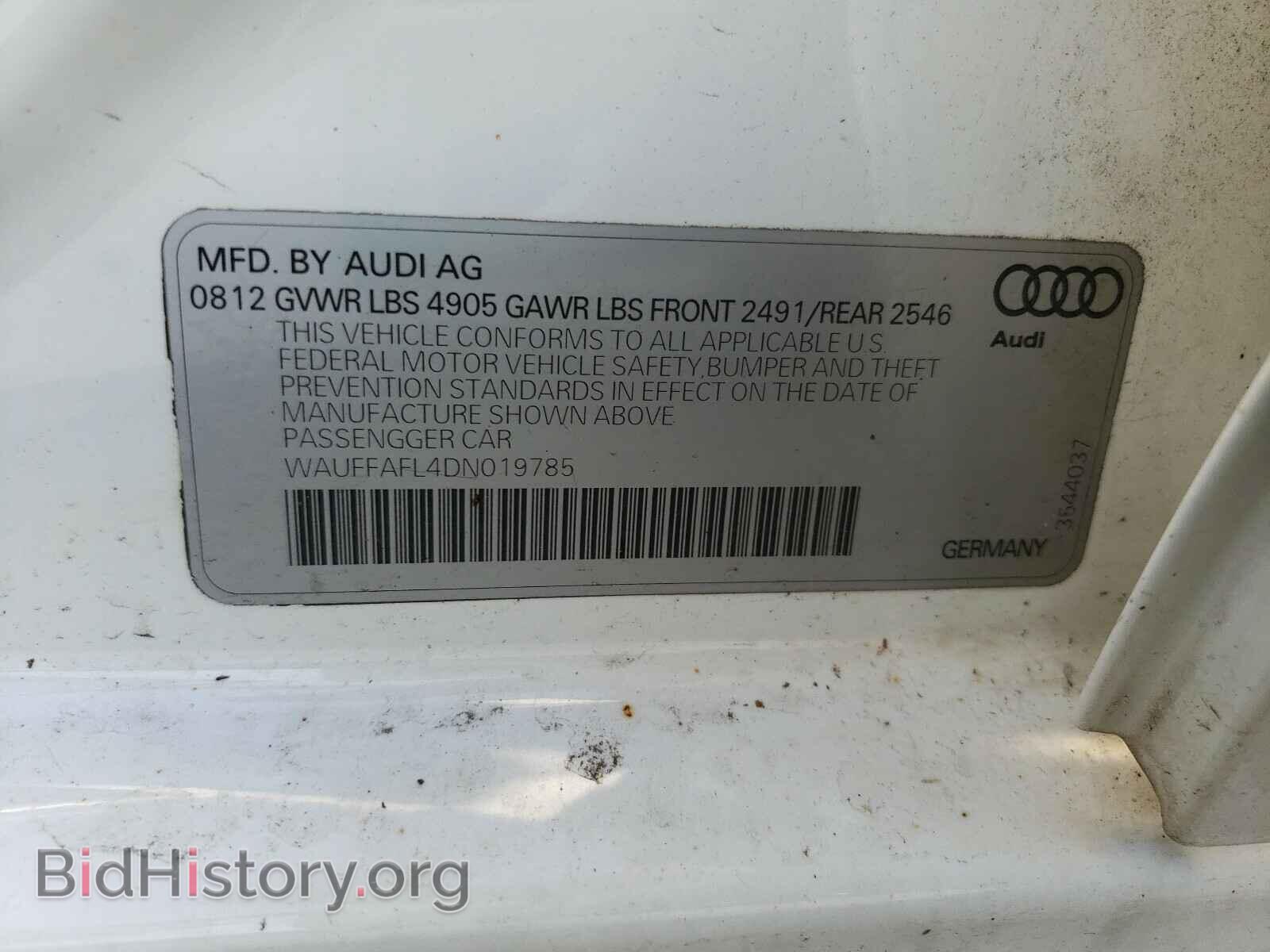2013 AUDI A4 - VIN: WAUFFAFL4DN019785 - Фото 10