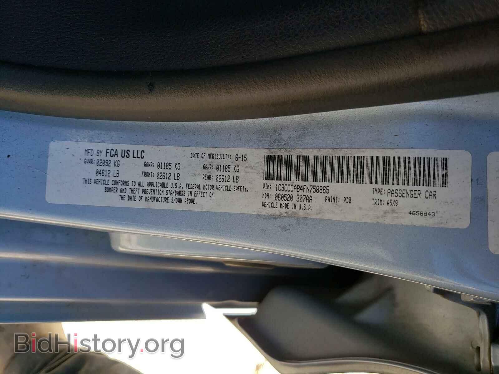 2015 CHRYSLER 200 - VIN: 1C3CCCAB4FN758865 - Photo 10