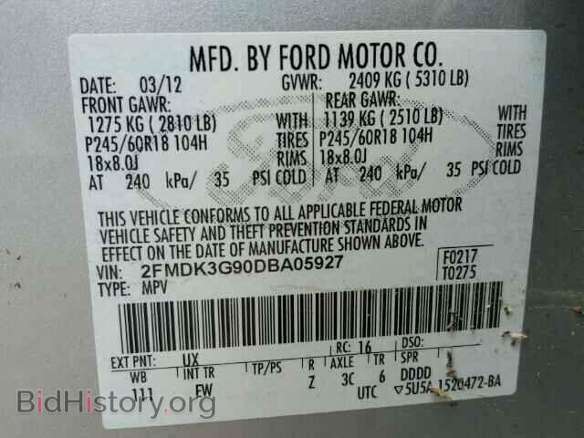 2013 FORD EDGE - VIN: 2FMDK3G90DBA05927 - Photo 10