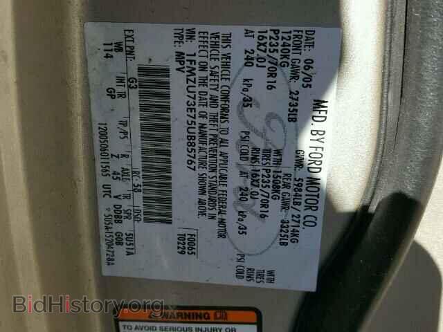 2005 FORD EXPLORER - VIN: 1FMZU73E75UB85767 - Photo 10