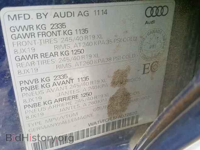 2015 AUDI A4 - VIN: WA1VFCFL5FA072820 - Фото 10
