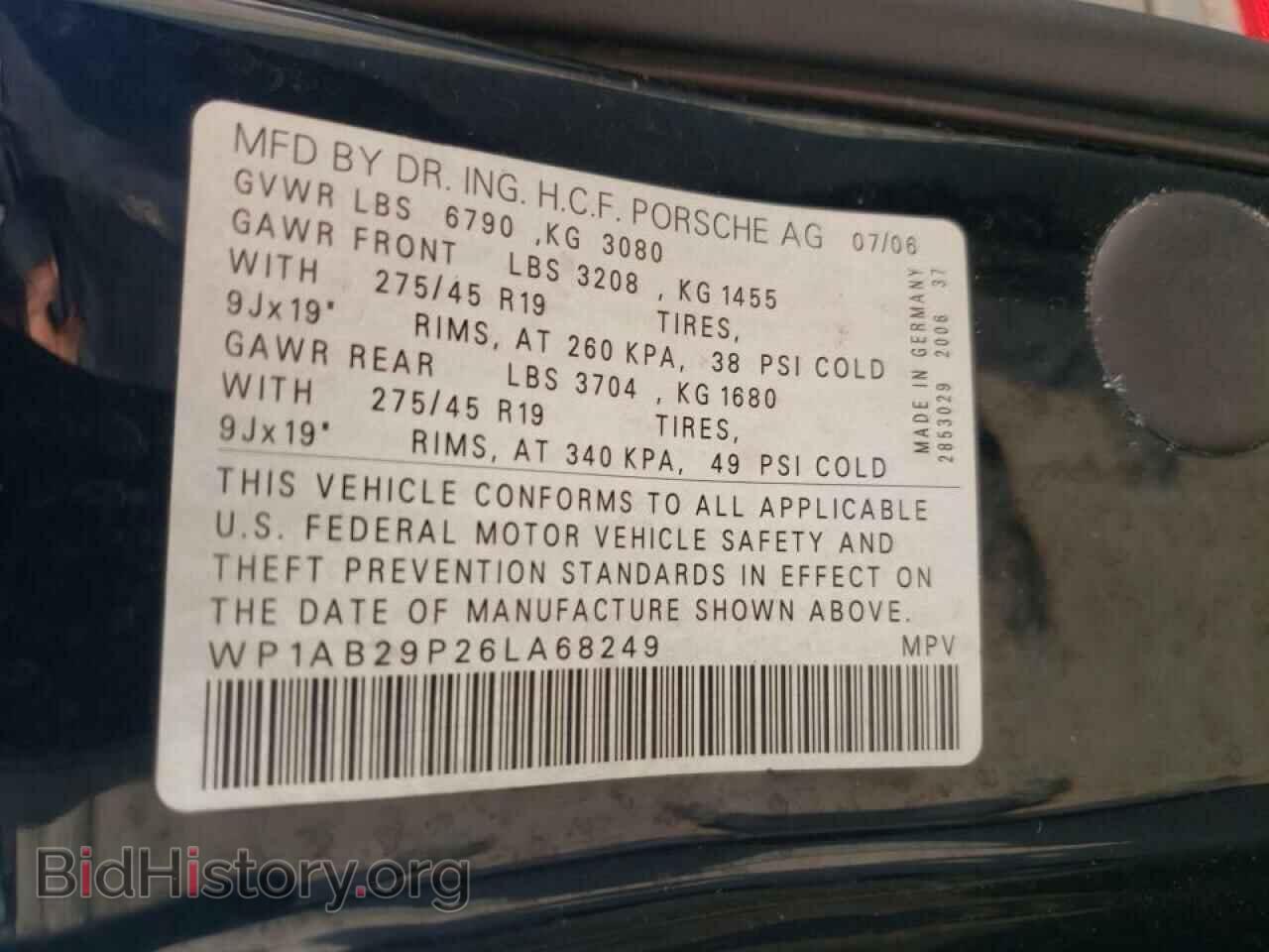 2006 PORSCHE CAYENNE - VIN: WP1AB29P26LA68249 - Фото 10