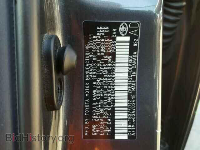 2011 TOYOTA COROLLA - VIN: 2T1BU4EEXBC663352 - Фото 9
