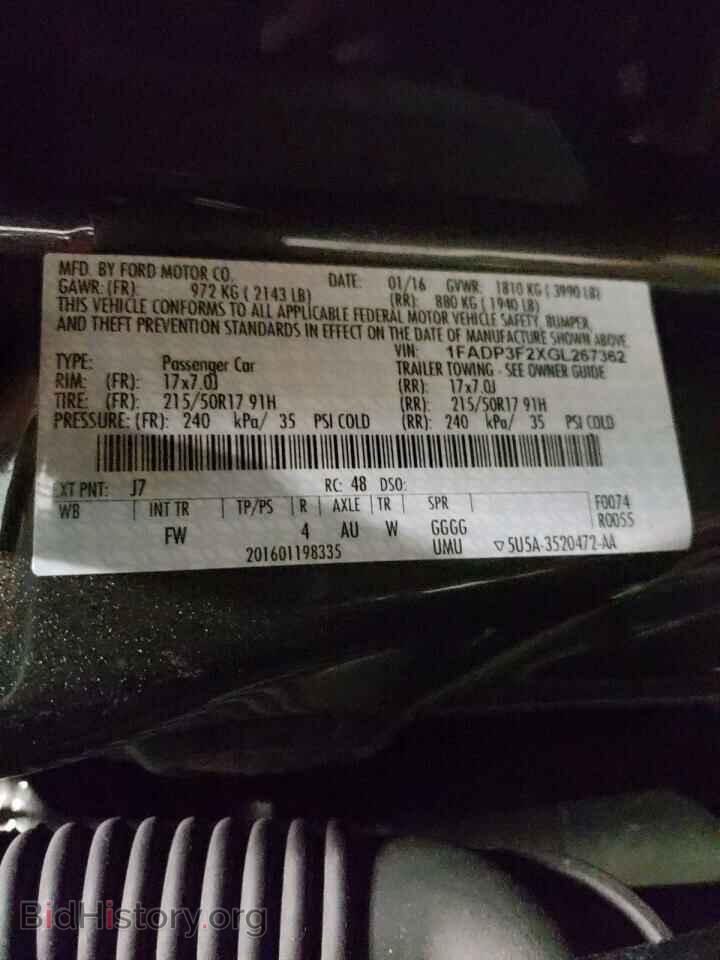 2016 FORD FOCUS - VIN: 1FADP3F2XGL267362 - Фото 10
