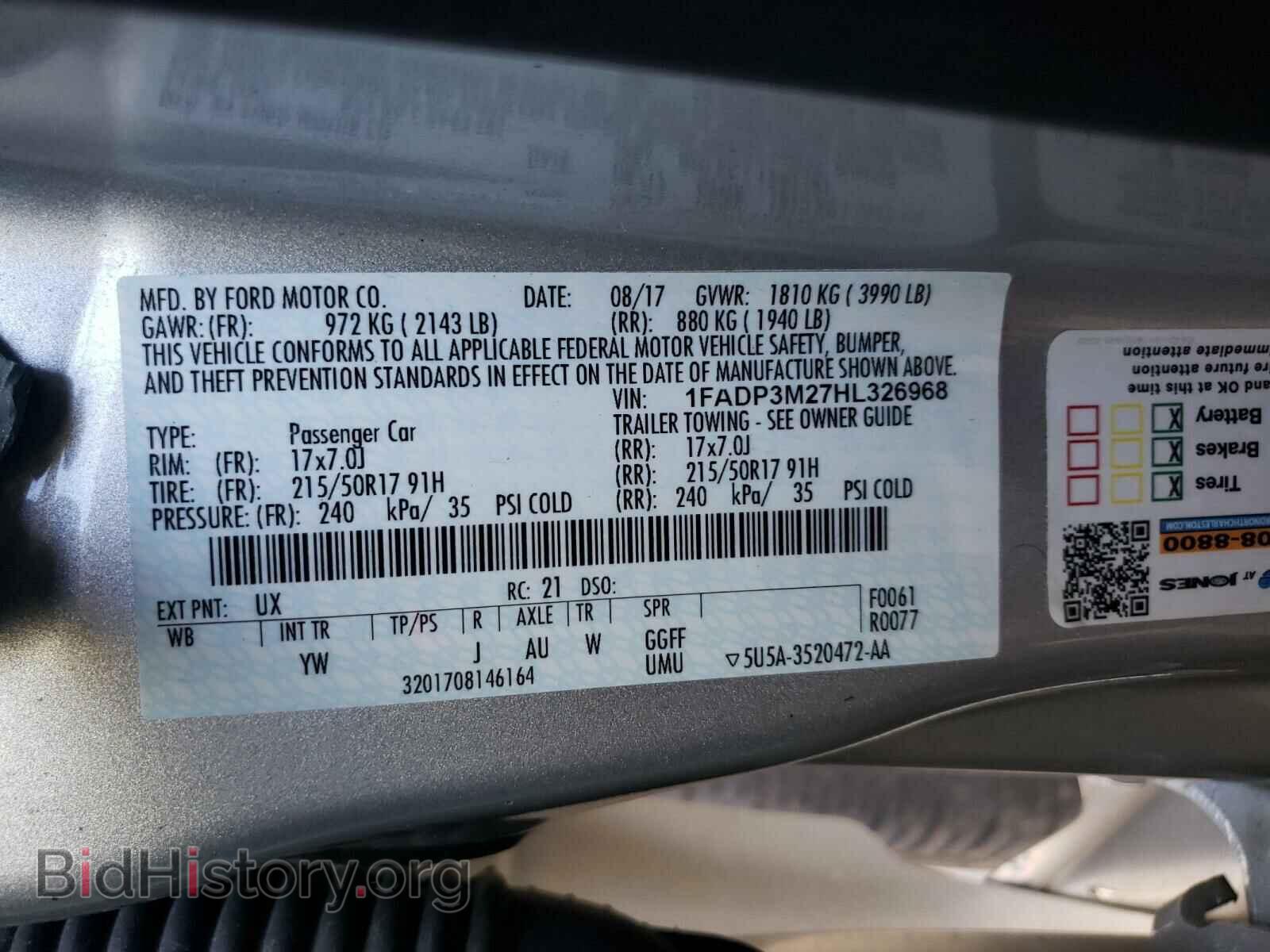 2017 FORD FOCUS - VIN: 1FADP3M27HL326968 - Фото 10