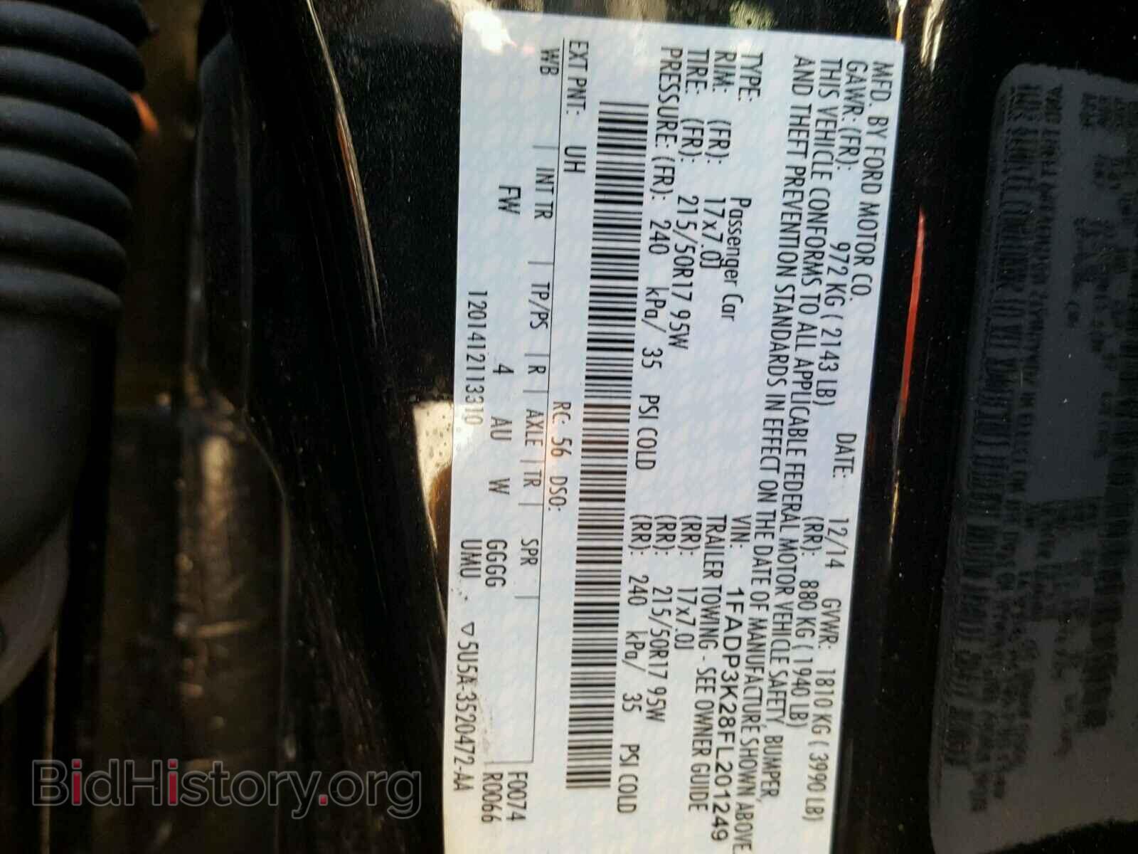2015 FORD FOCUS - VIN: 1FADP3K28FL201249 - Фото 10