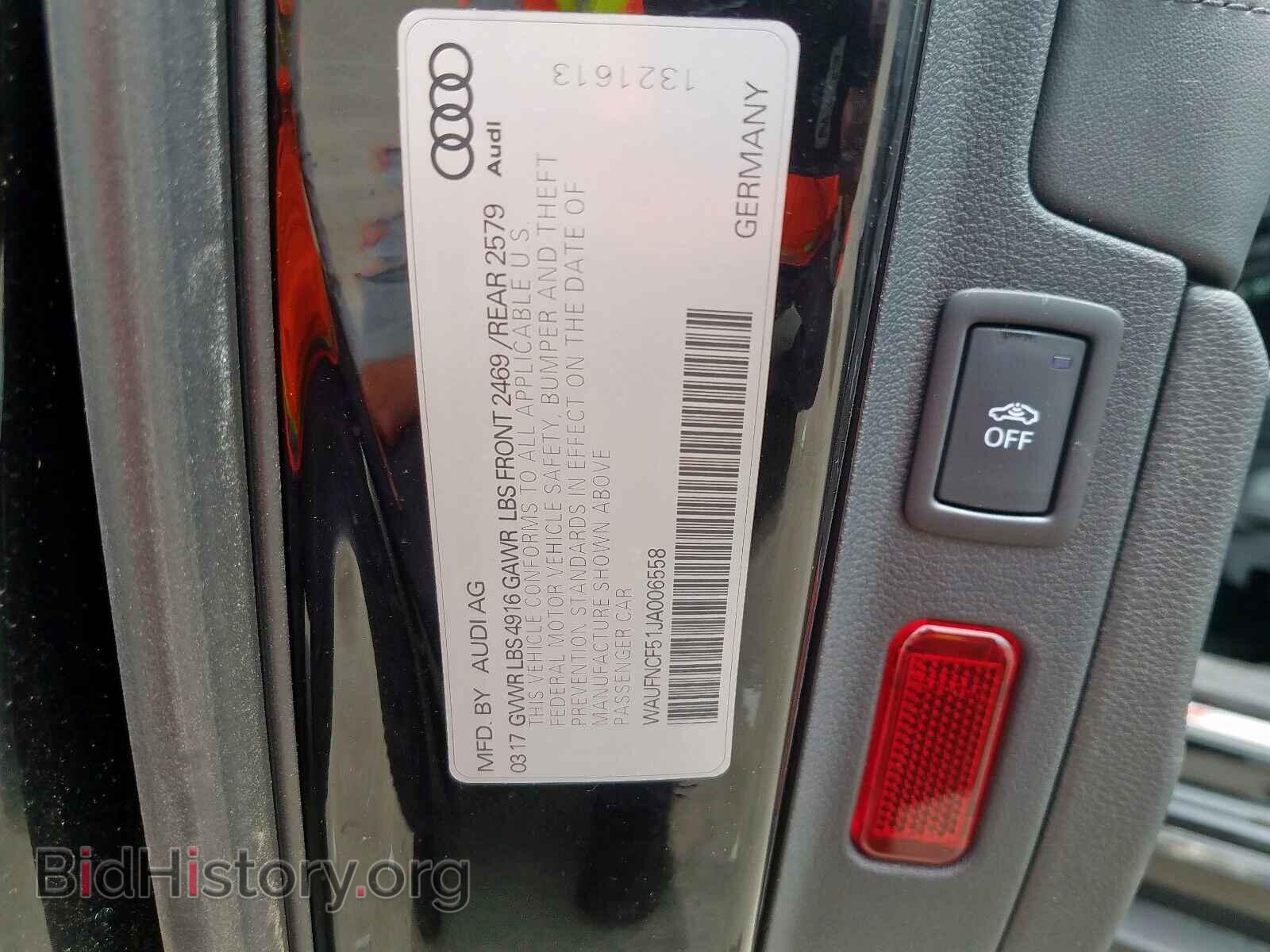 2018 AUDI A5 - VIN: WAUFNCF51JA006558 - Фото 10
