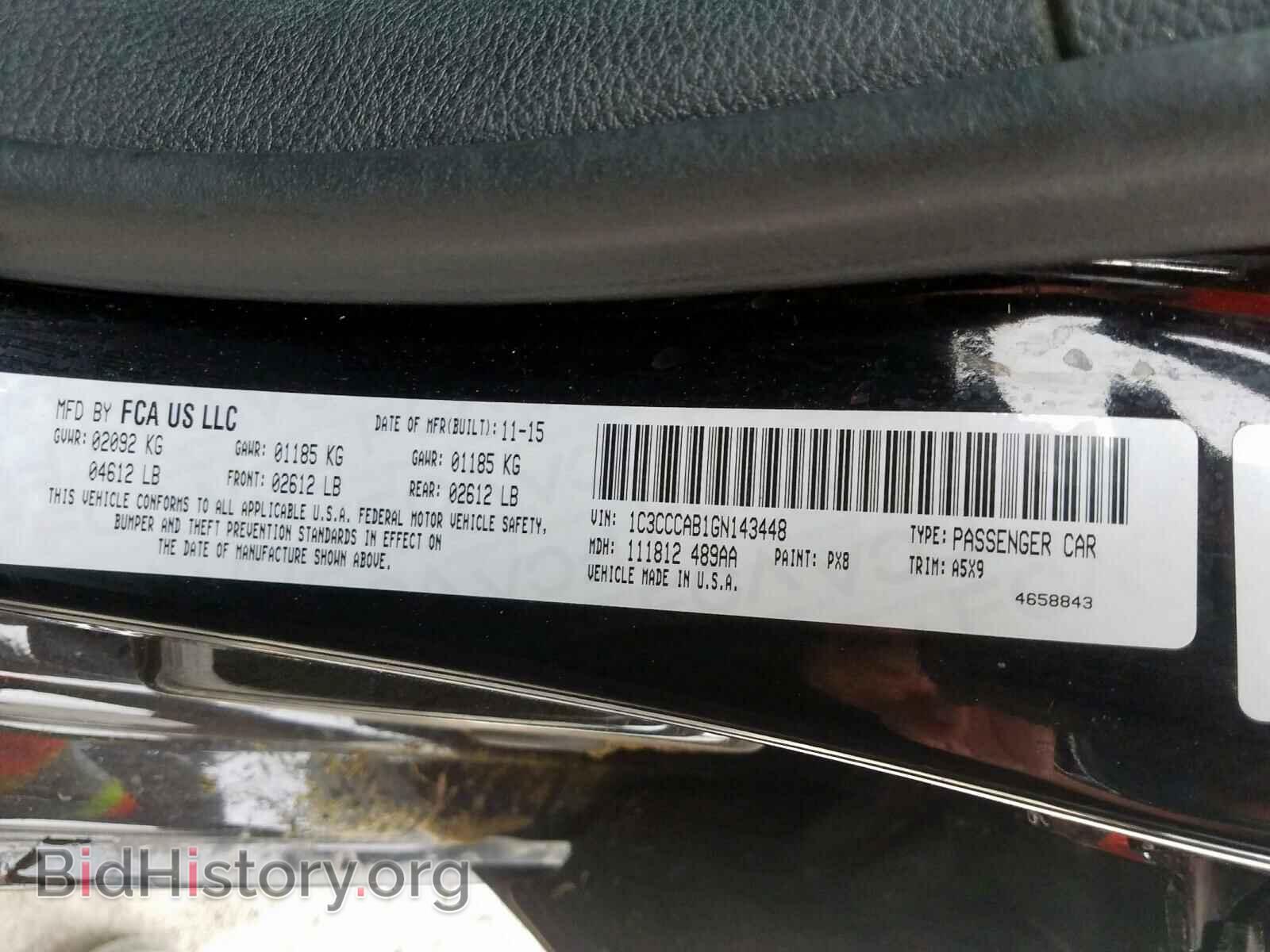 2016 CHRYSLER 200 - VIN: 1C3CCCAB1GN143448 - Photo 10