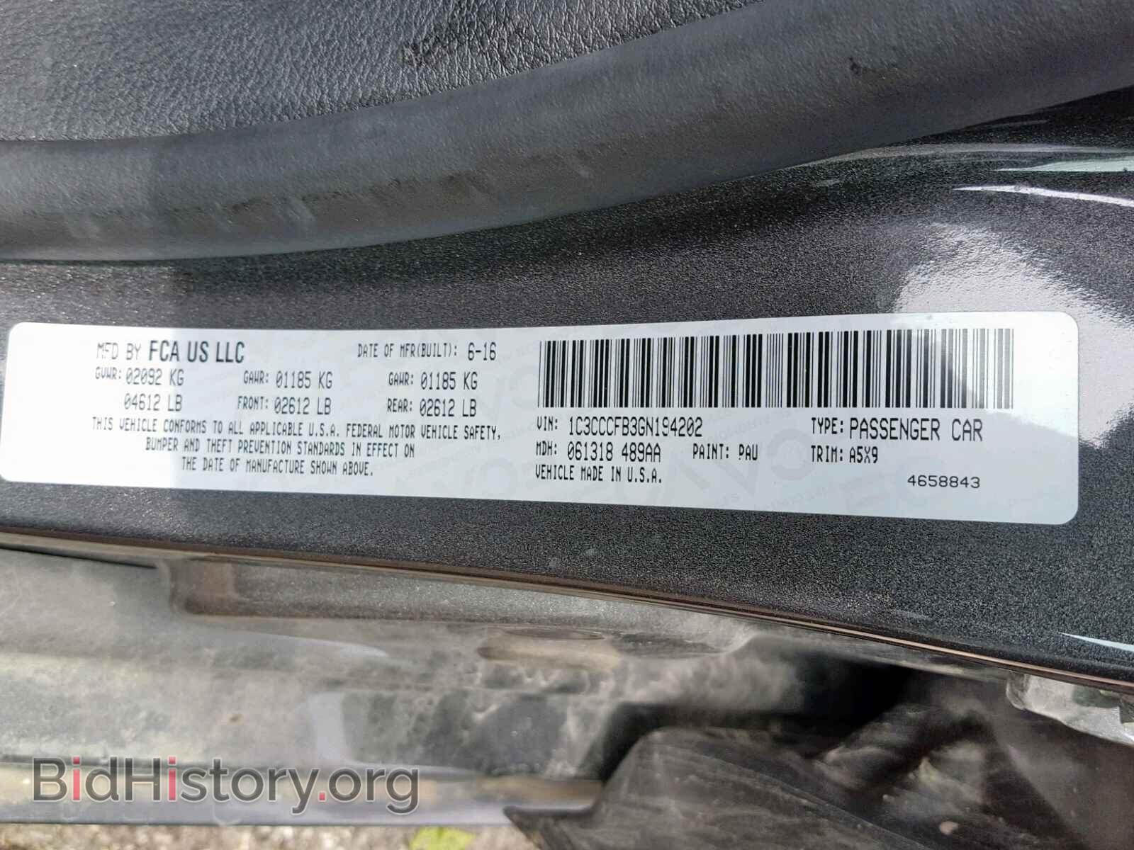 2016 CHRYSLER 200 - VIN: 1C3CCCFB3GN194202 - Photo 10