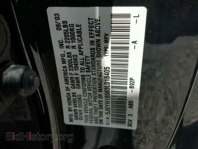 2003 HONDA ELEMENT - VIN: 5J6YH18563L018405 - Фото 10