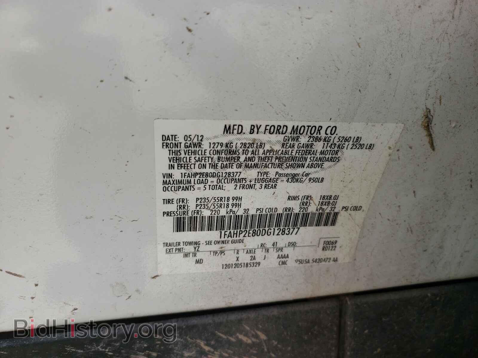 2013 FORD TAURUS - VIN: 1FAHP2E80DG128377 - Фото 10