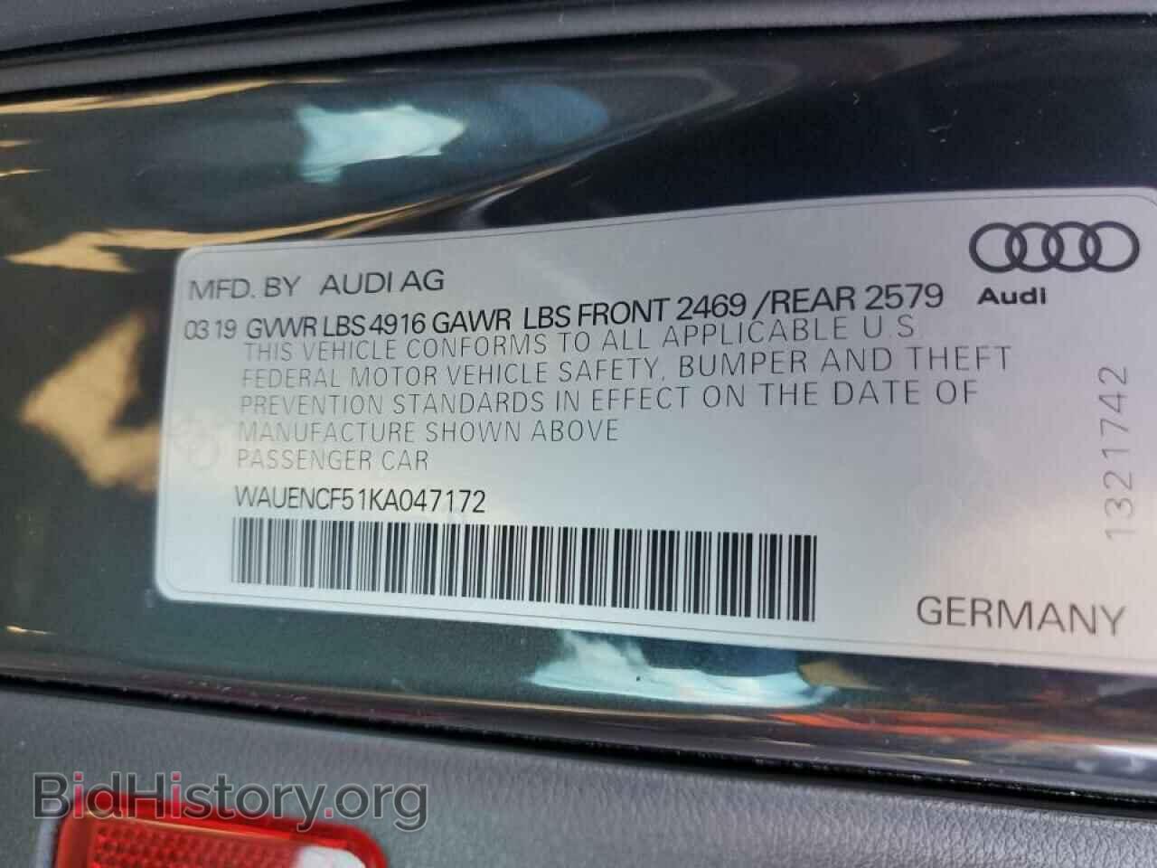 2019 AUDI A5 - VIN: WAUENCF51KA047172 - Фото 12