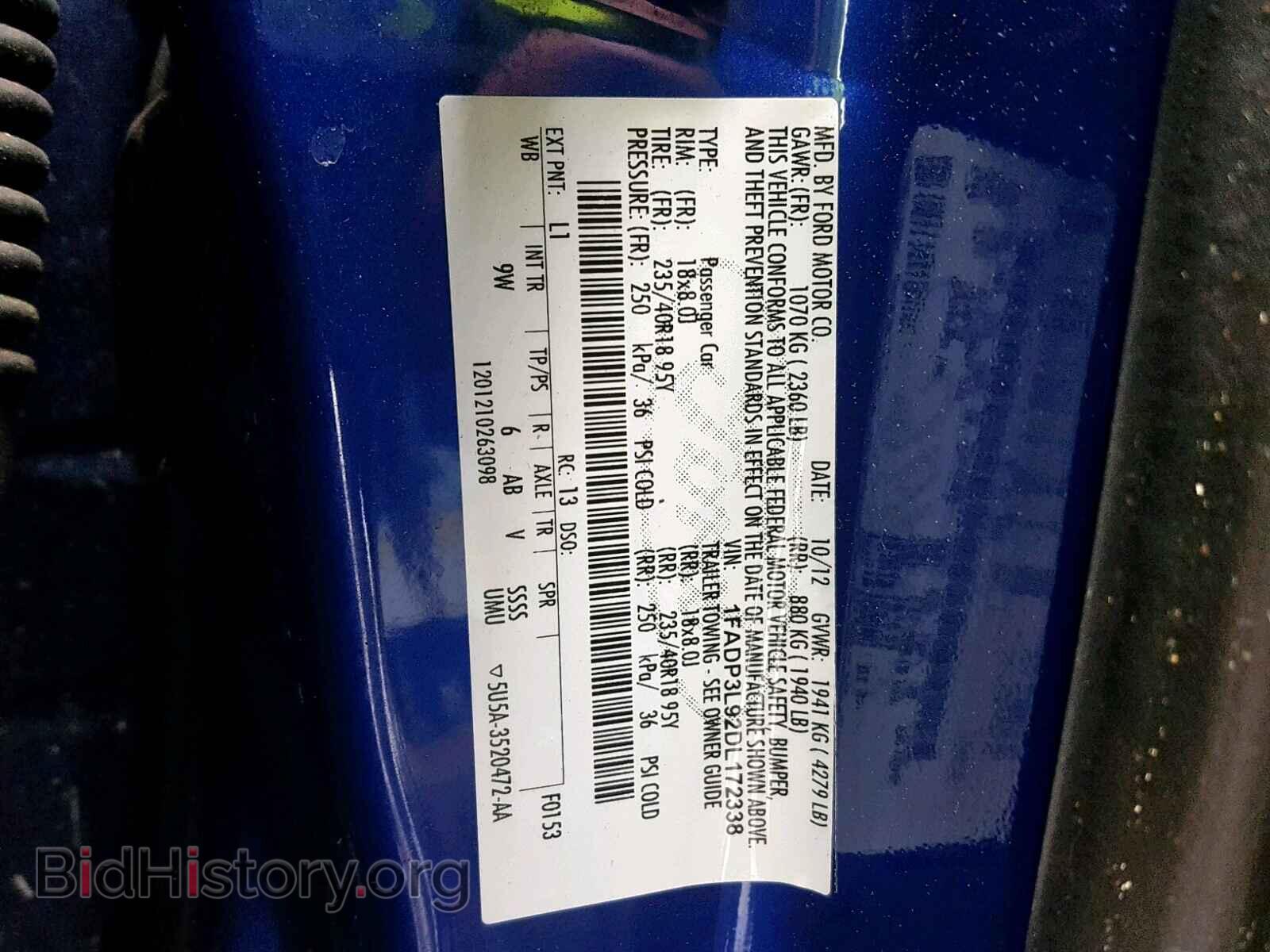 2013 FORD FOCUS - VIN: 1FADP3L92DL172338 - Photo 10