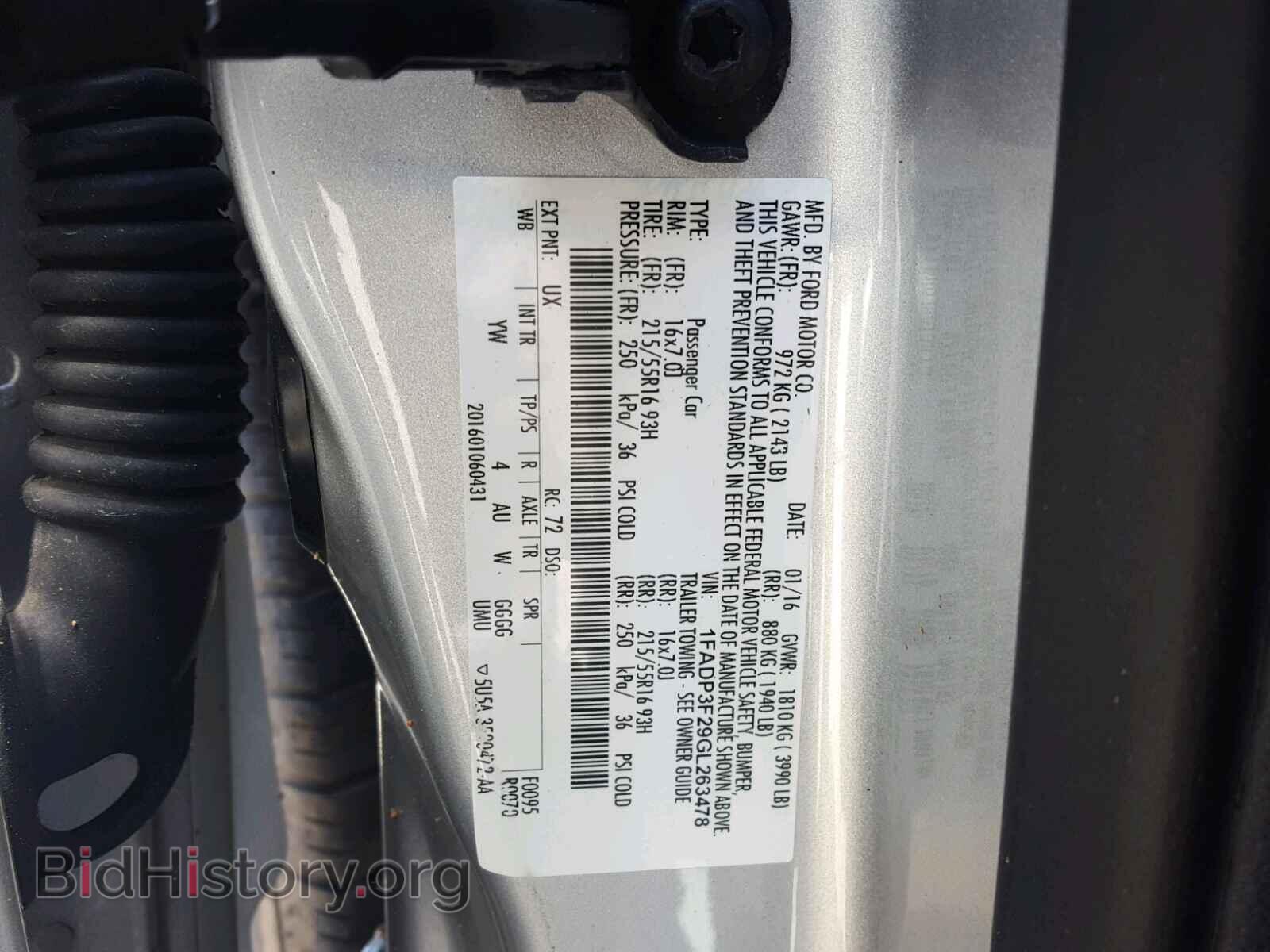 2016 FORD FOCUS - VIN: 1FADP3F29GL263478 - Фото 10