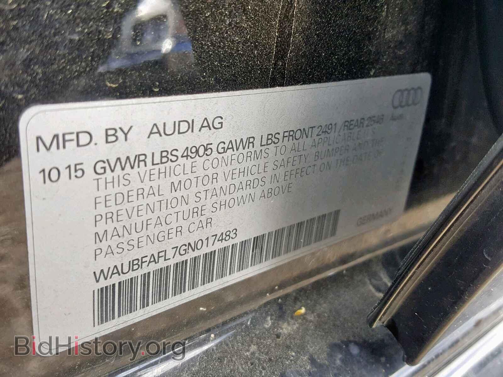 2016 AUDI A4 - VIN: WAUBFAFL7GN017483 - Фото 10