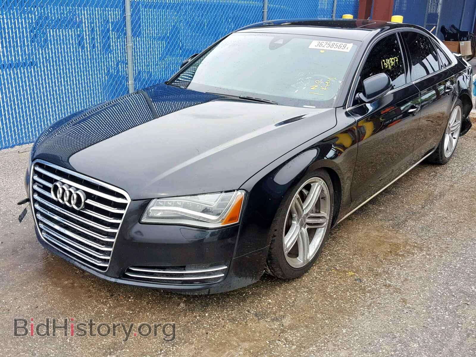 2013 AUDI A8 - VIN: WAUAGAFD2DN008106 - Фото 2