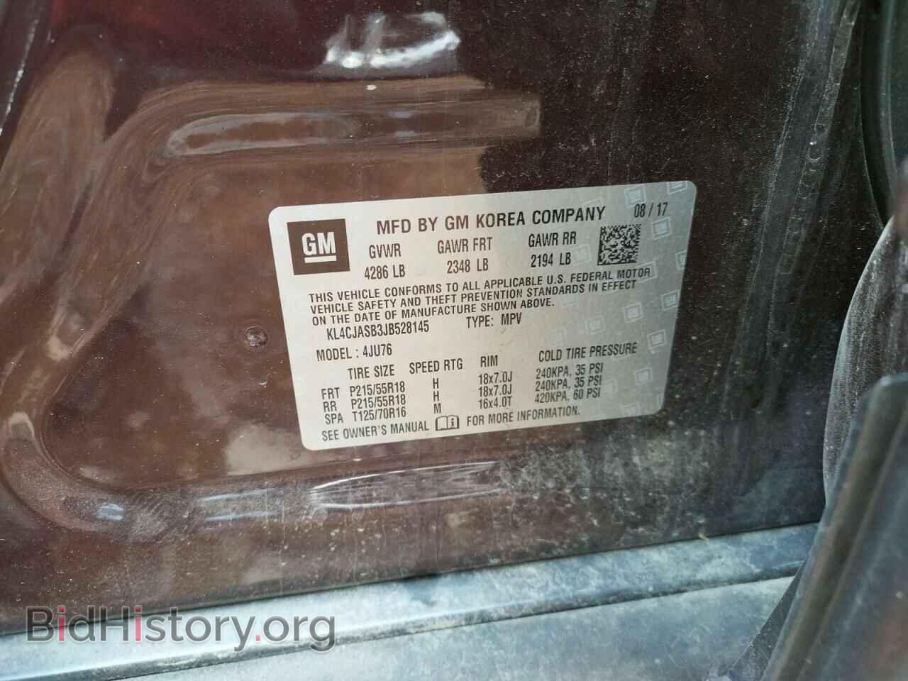 2018 BUICK ENCORE - VIN: KL4CJASB3JB528145 - Photo 10
