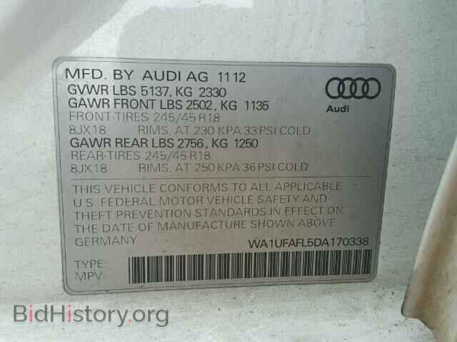 2013 AUDI A4 - VIN: WA1UFAFL5DA170338 - Photo 10
