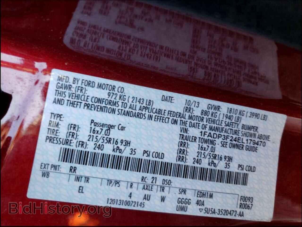 2014 FORD FOCUS - VIN: 1FADP3F24EL179470 - Фото 10