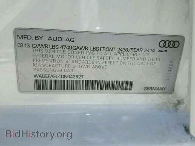 2013 AUDI A4 - VIN: WAUEFAFL4DN042527 - Фото 10