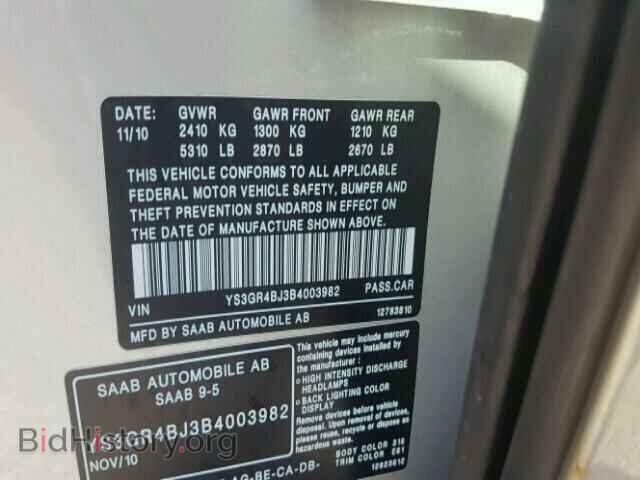 2011 SAAB 9 5 - VIN: YS3GR4BJ3B4003982 - Photo 10