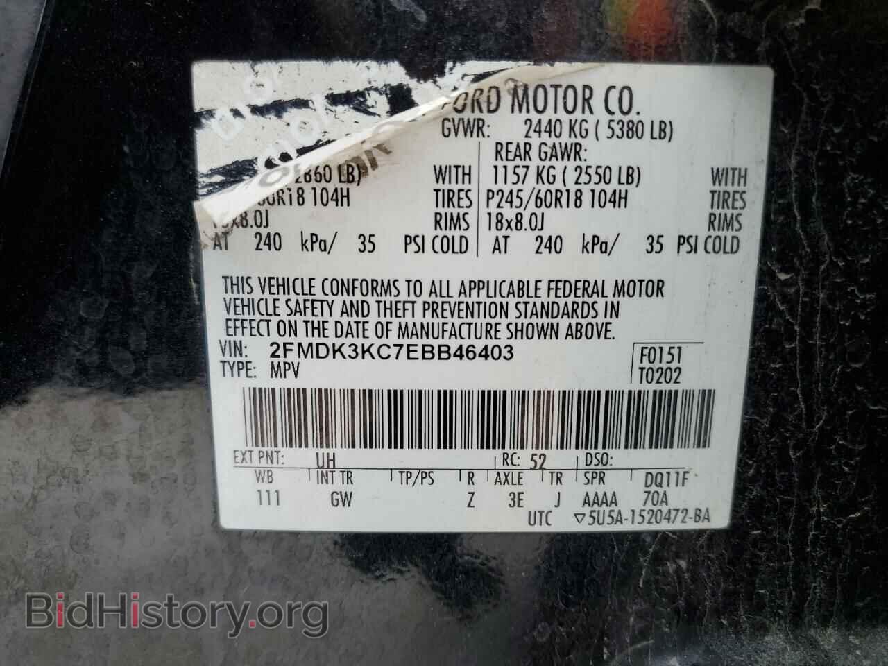 2014 FORD EDGE - VIN: 2FMDK3KC7EBB46403 - Photo 13