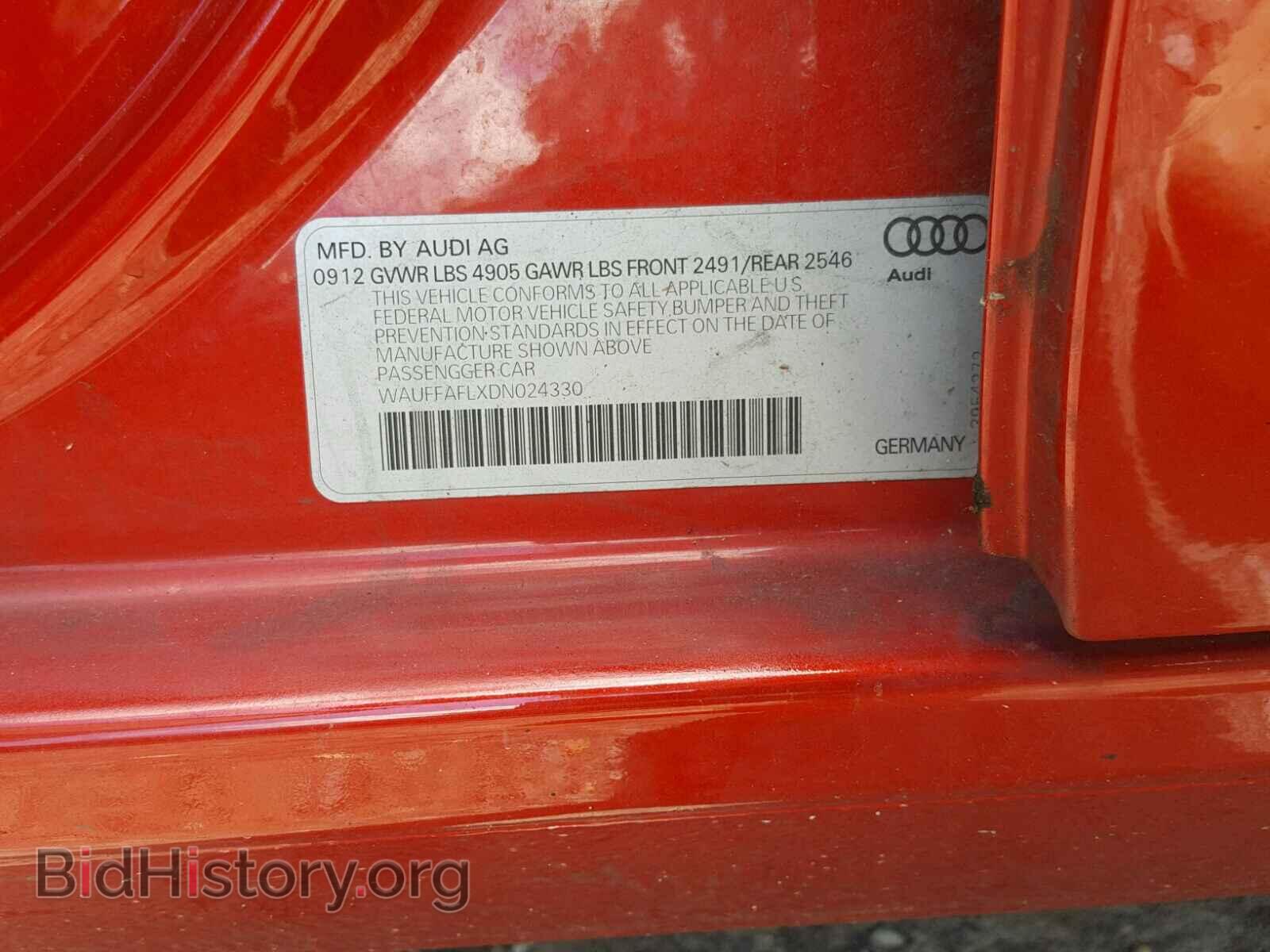 2013 AUDI A4 - VIN: WAUFFAFLXDN024330 - Фото 10