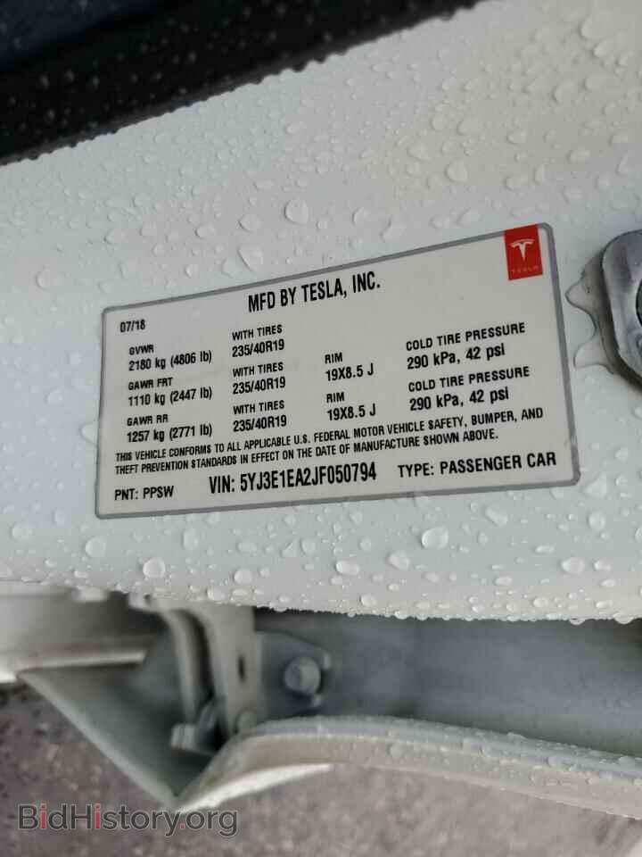 2018 TESLA MODEL 3 - VIN: 5YJ3E1EA2JF050794 - Photo 12