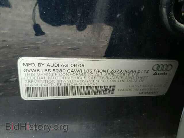 2006 AUDI A6 - VIN: WAUDG74FX6N030541 - Фото 10