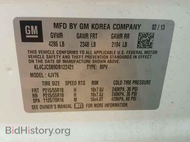 2013 BUICK ENCORE - VIN: KL4CJCSB9DB122421 - Фото 10