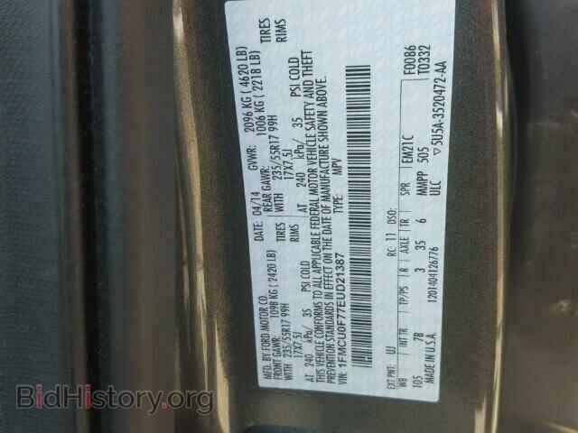 2014 FORD ESCAPE - VIN: 1FMCU0F77EUD21387 - Фото 10