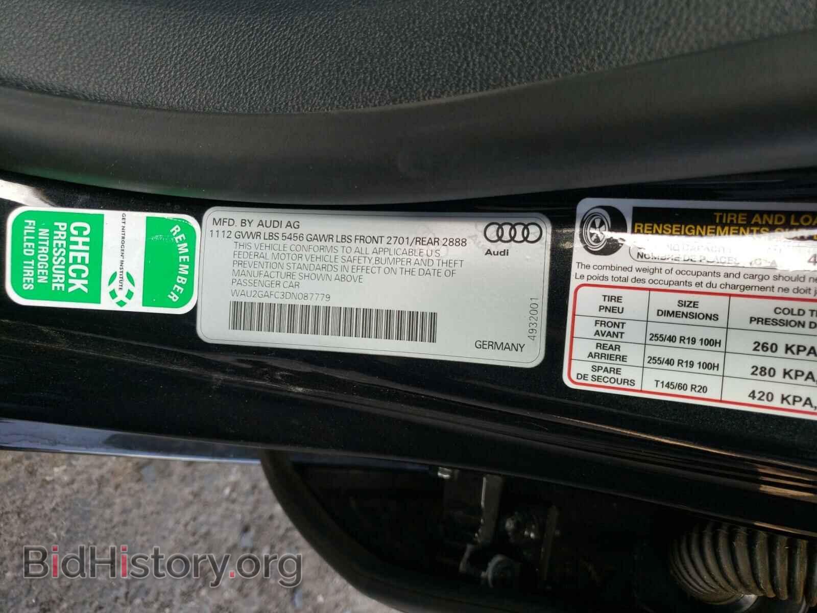 2013 AUDI A7 - VIN: WAU2GAFC3DN087779 - Фото 10