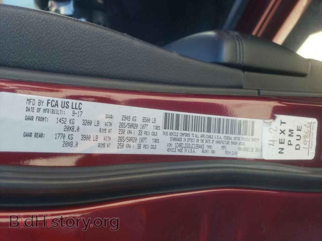 2018 DODGE DURANGO - VIN: 1C4RDJDG3JC126443 - Photo 10