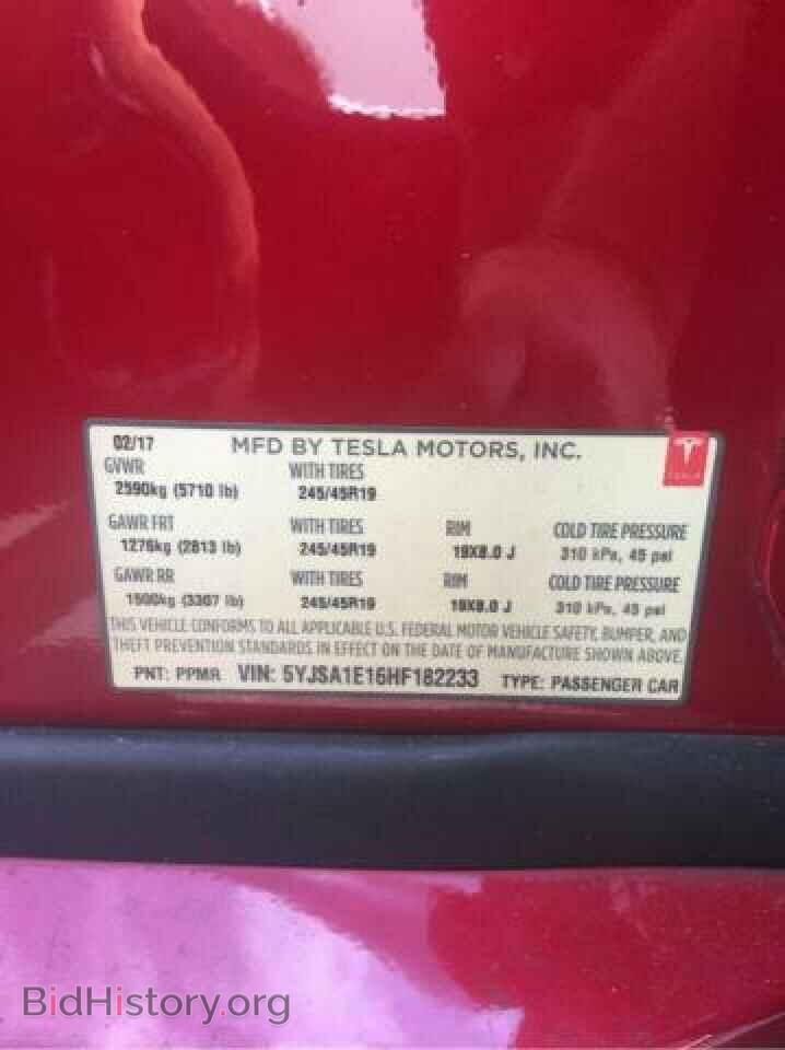 2017 TESLA MODEL S - VIN: 5YJSA1E16HF182233 - Photo 10