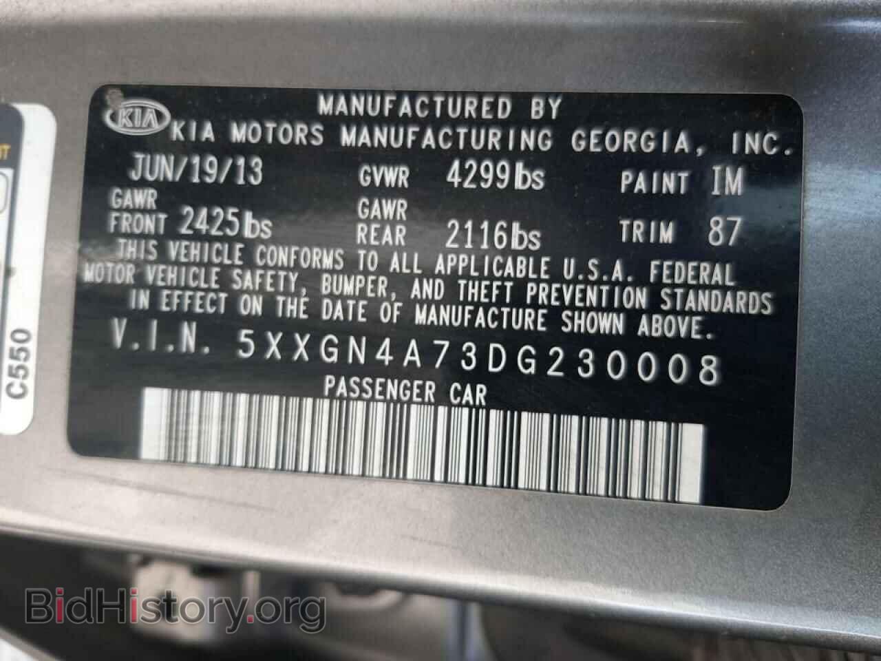 2013 KIA OPTIMA - VIN: 5XXGN4A73DG230008 - Photo 10