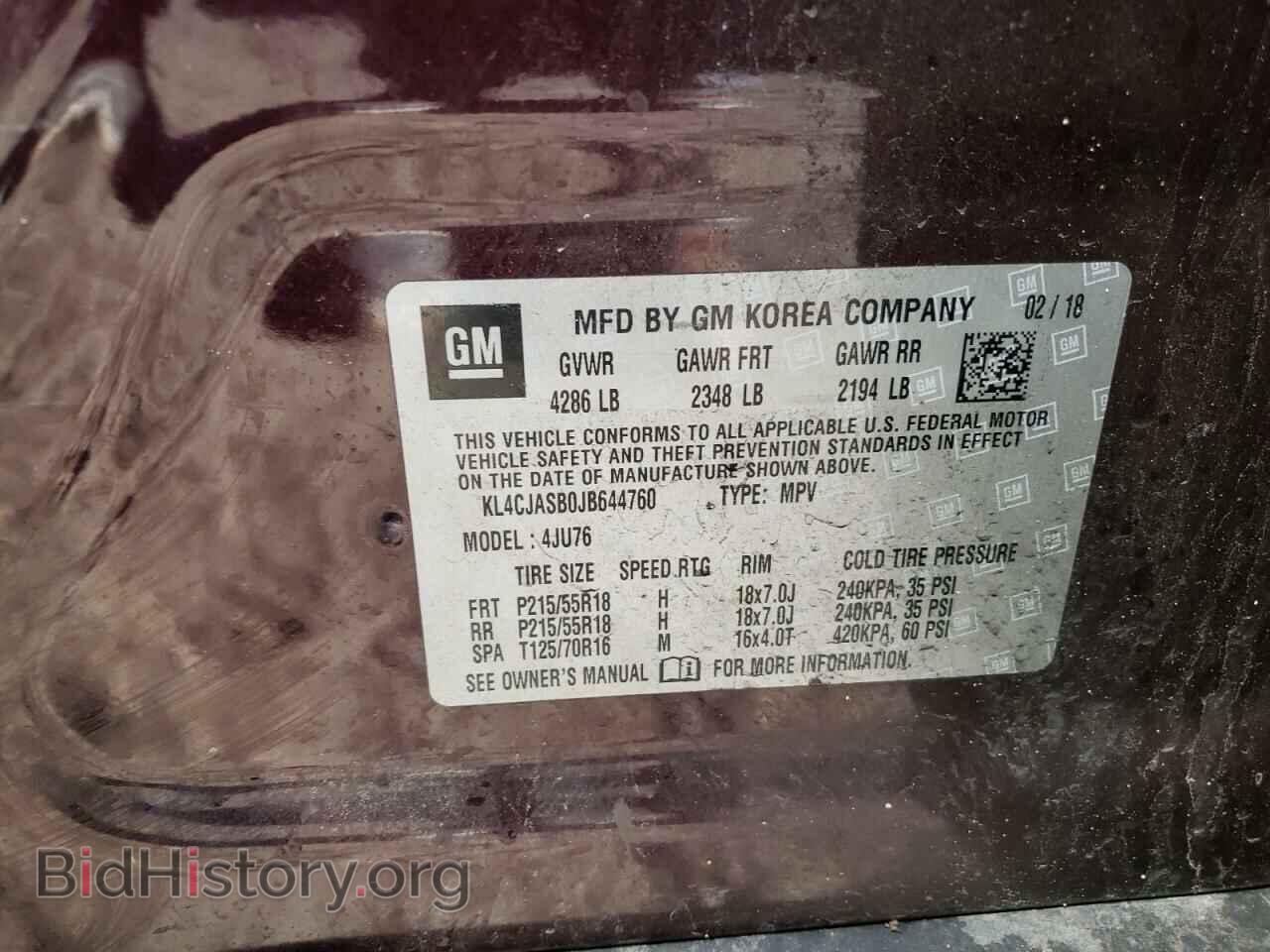2018 BUICK ENCORE - VIN: KL4CJASB0JB644760 - Photo 13