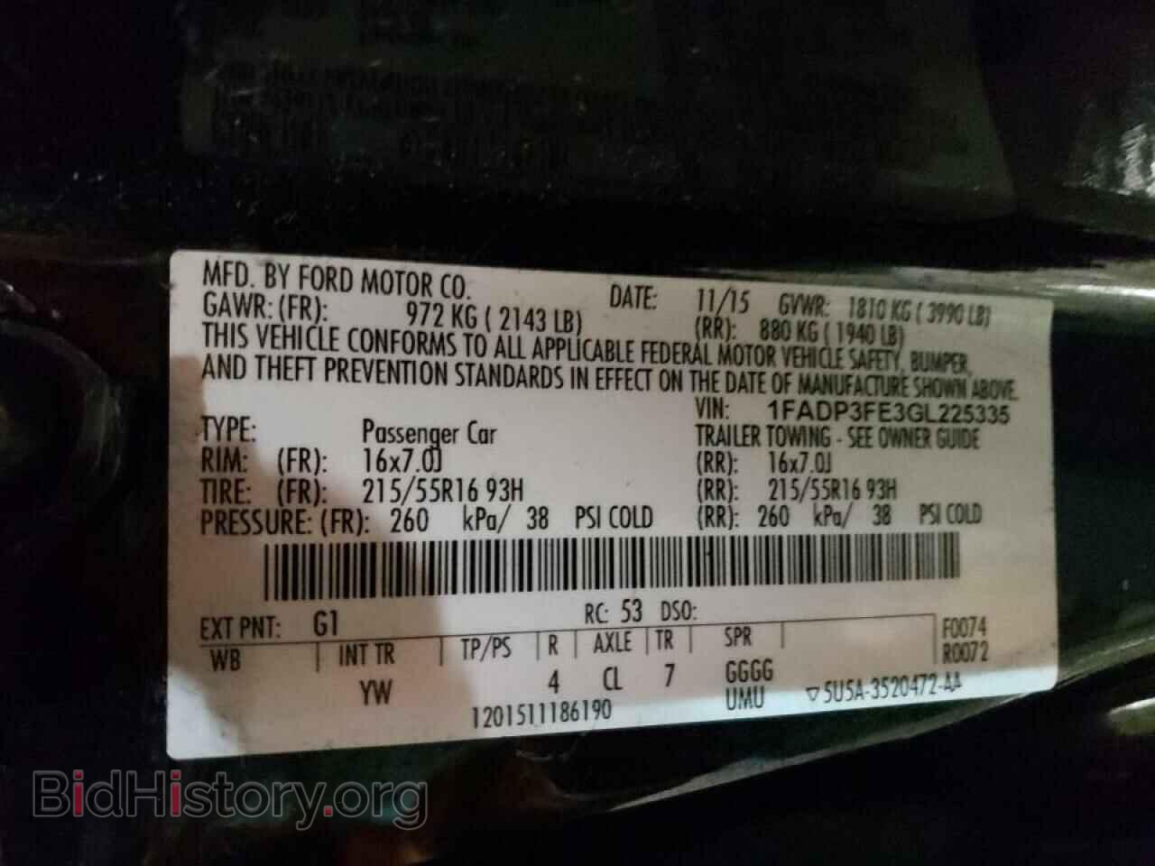2016 FORD FOCUS - VIN: 1FADP3FE3GL225335 - Фото 10