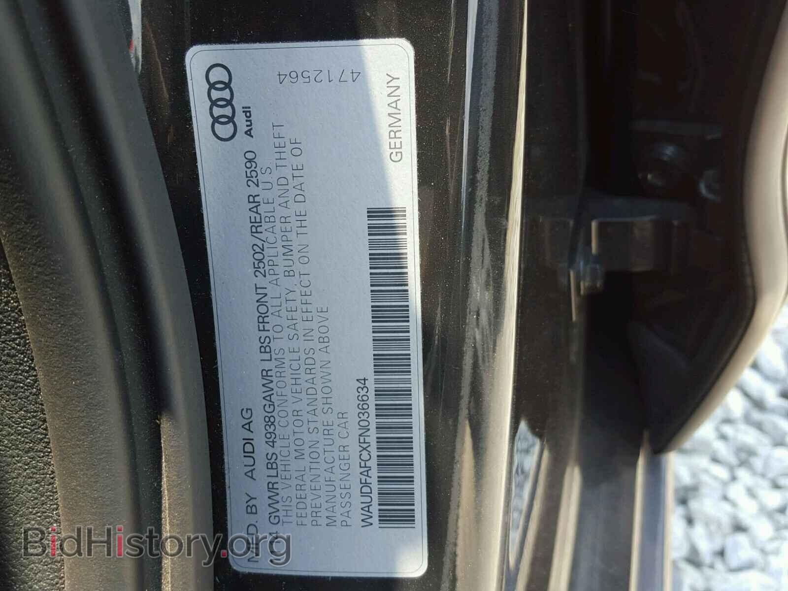 2015 AUDI A6 - VIN: WAUDFAFCXFN036634 - Фото 10