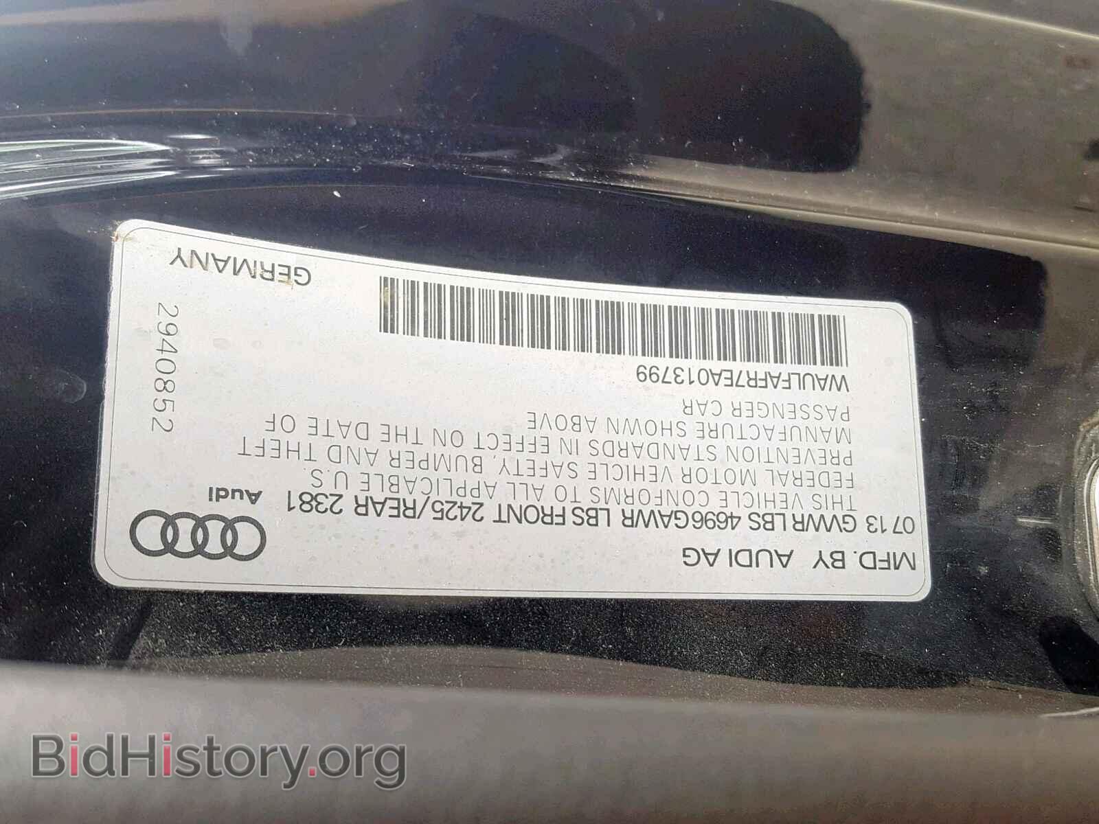 2014 AUDI A5 PREMIUM - VIN: WAULFAFR7EA013799 - Photo 10