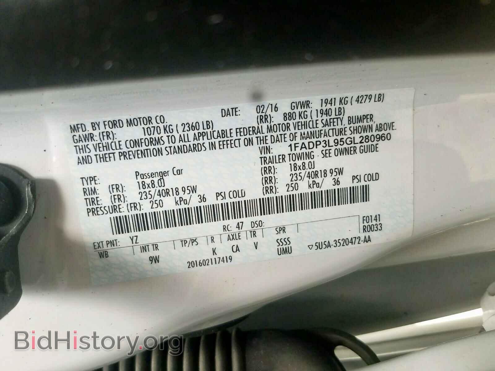 2016 FORD FOCUS - VIN: 1FADP3L95GL280960 - Photo 10
