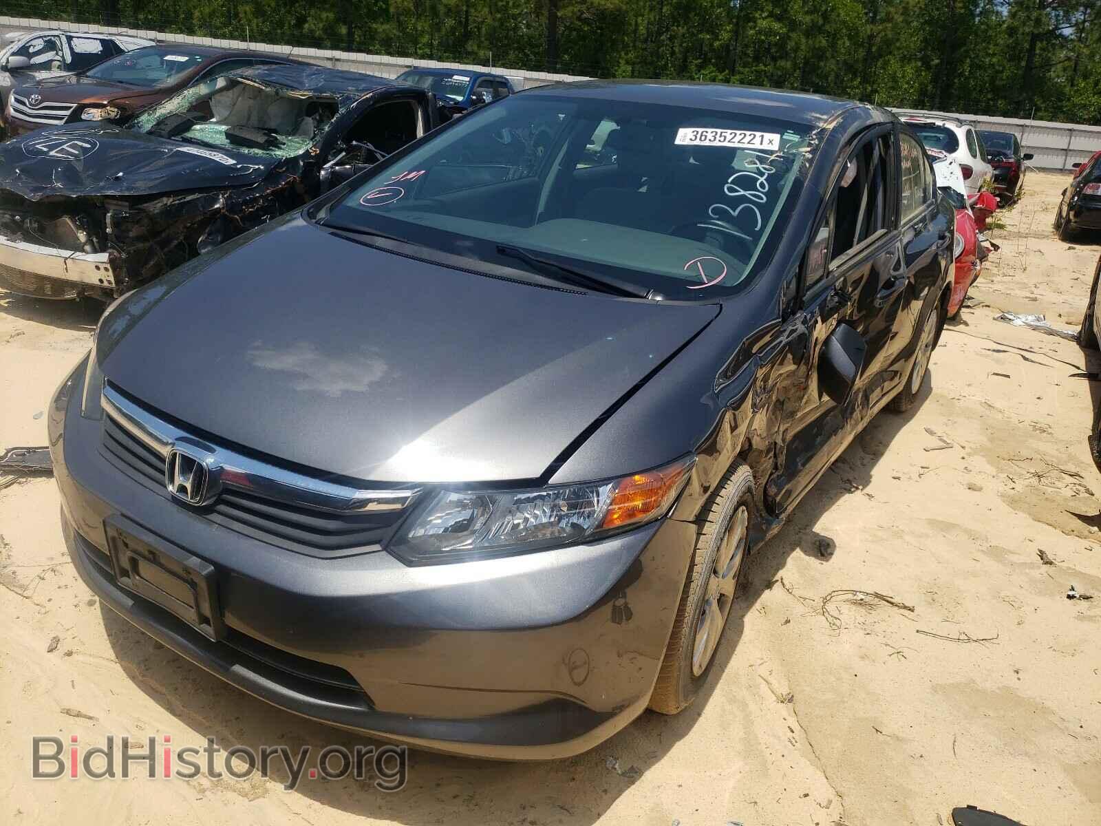 2012 HONDA CIVIC - VIN: 2HGFB2F55CH307085 - Фото 2