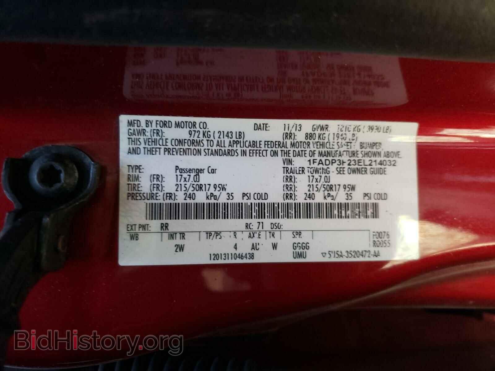 2014 FORD FOCUS - VIN: 1FADP3F23EL214032 - Photo 10