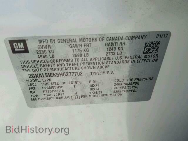 2017 GMC TERRAIN - VIN: 2GKALMEK5H6277702 - Фото 10