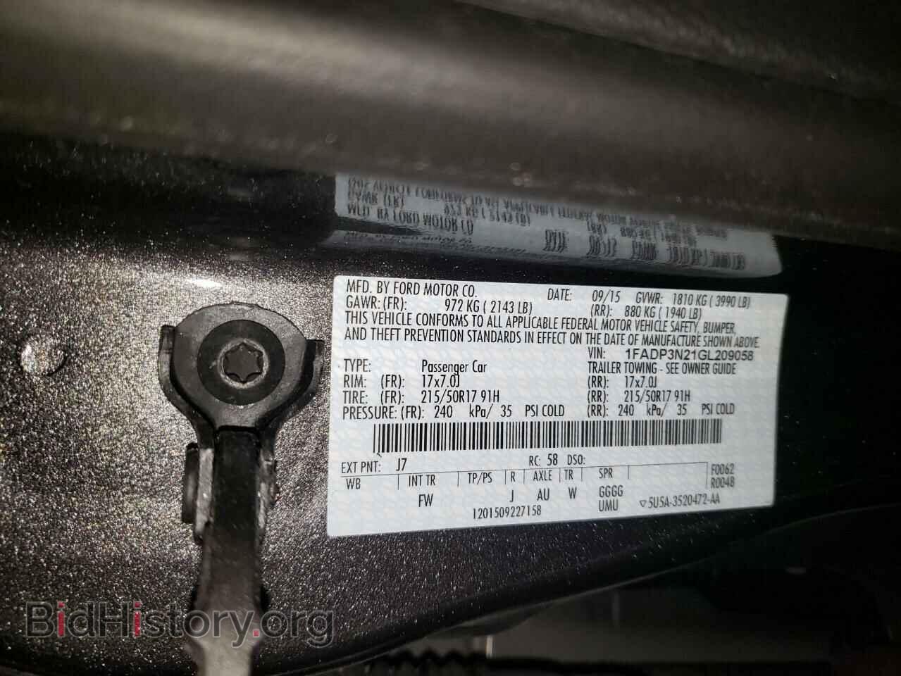 2016 FORD FOCUS - VIN: 1FADP3N21GL209058 - Фото 10