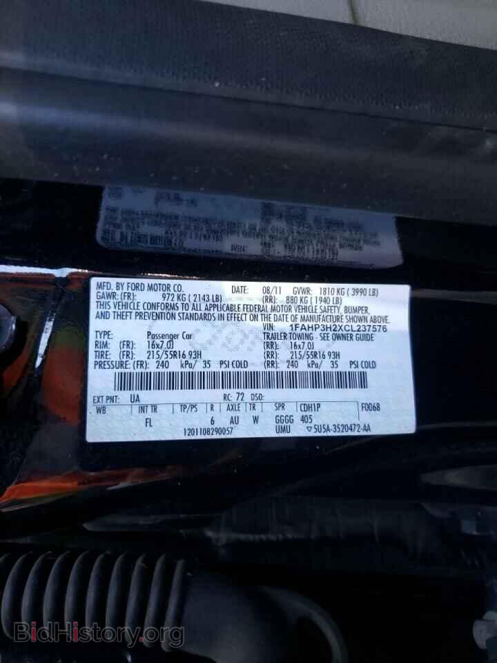 2012 FORD FOCUS - VIN: 1FAHP3H2XCL237576 - Фото 10