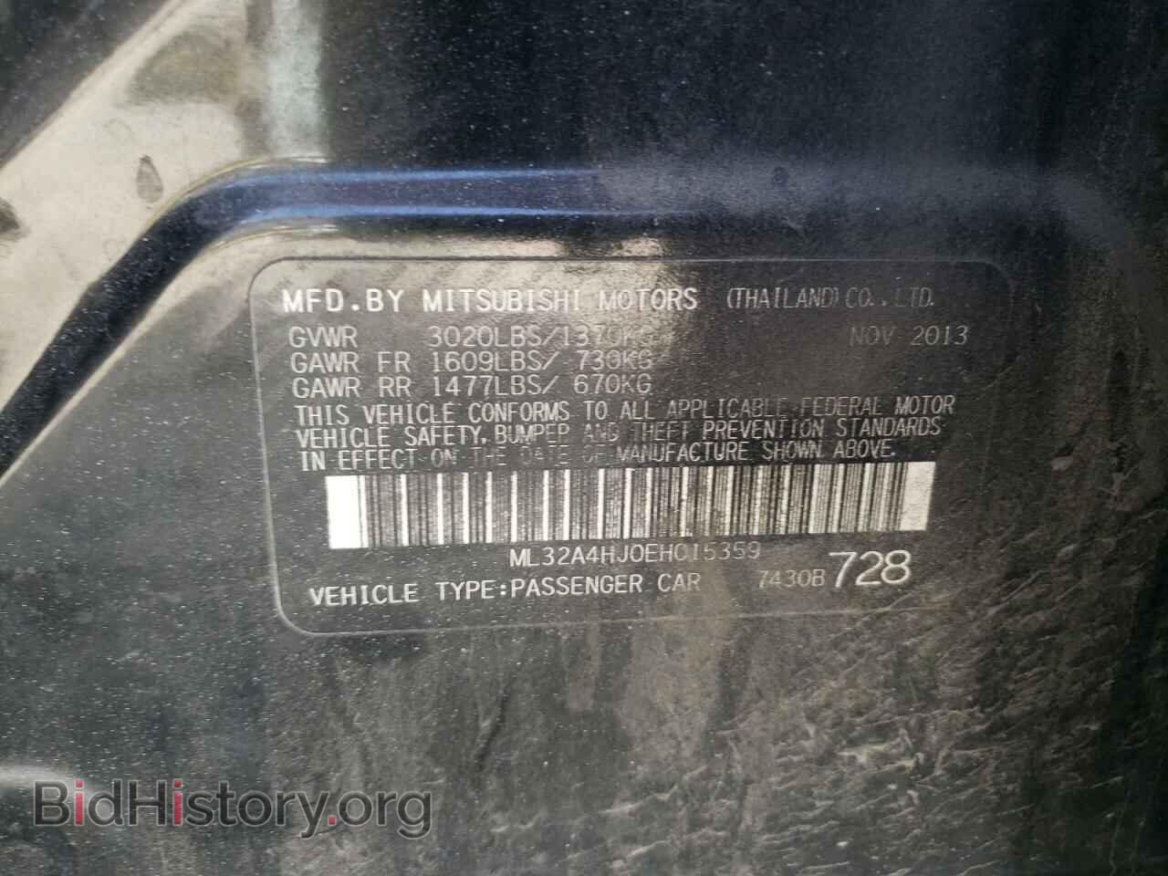 2014 MITSUBISHI MIRAGE - VIN: ML32A4HJ0EH015359 - Фото 10